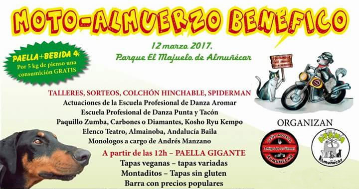 Este domingo, Moto Almuerzo Benéfico organizado por APAMA Almuñécar.